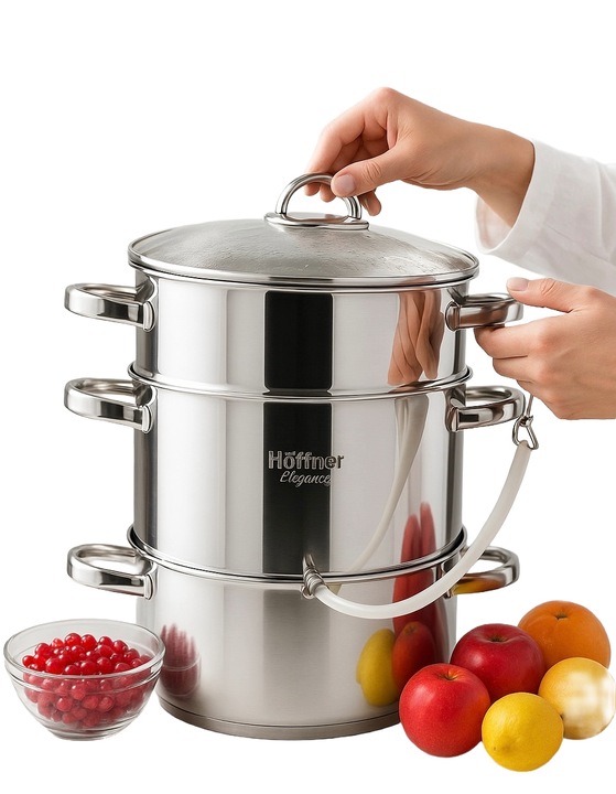 SOKOWNIK 8L GARNEK NA INDUKCJE / GAZ PAROWY ZE STALI NIERDZEWNEJ DO