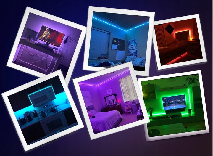Taśma LED 6M RGB 5050 Bluetooth APLIKACJA MOBILNA Pilot Czujnik Muzyki