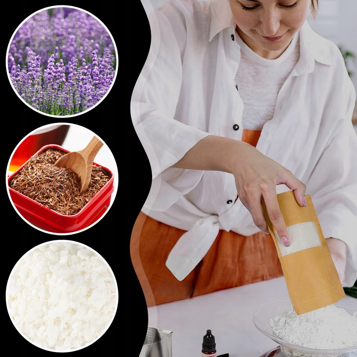 ZESTAW DO ROBIENIA ŚWIEC WYROBU ŚWIECZEK WOSK SOJOWY NA PREZENT DUŻY