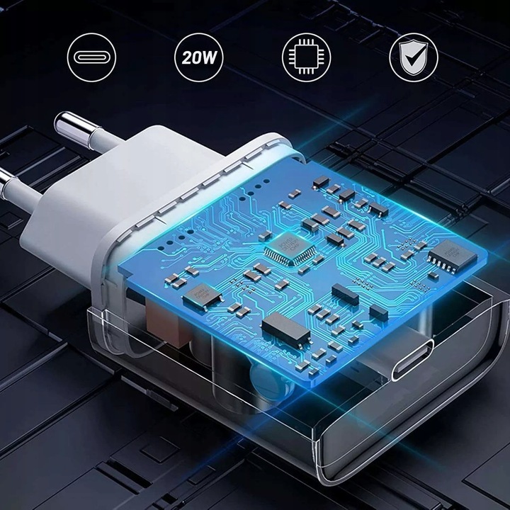 ŁADOWARKA SZYBKA USB C 20W +KABEL LIGHTNING DO IPHONE 12 13 14 PRO MAX PLUS