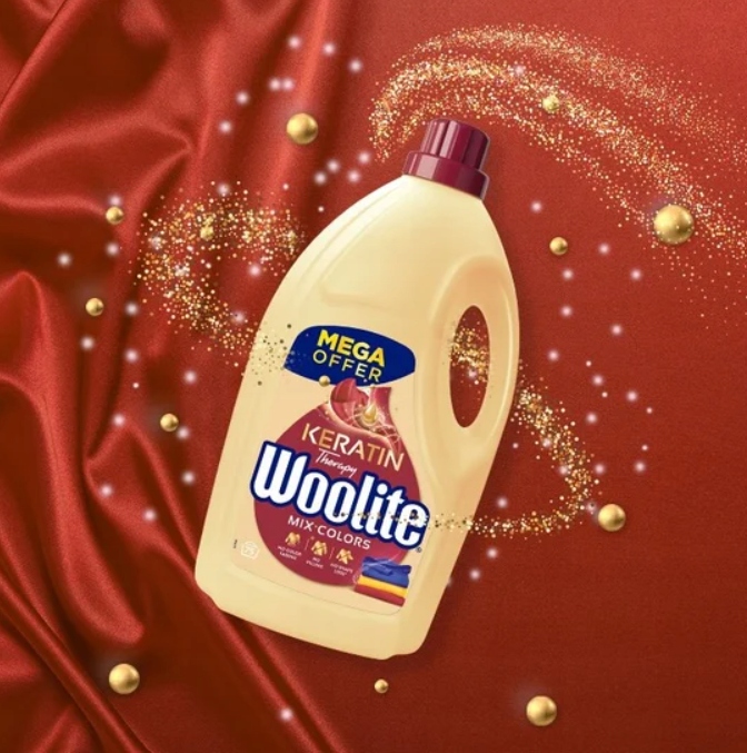 WOOLITE Płyn Do Prania Kolorów Ochrona Intensywność Keratin Therapy 4,5 l