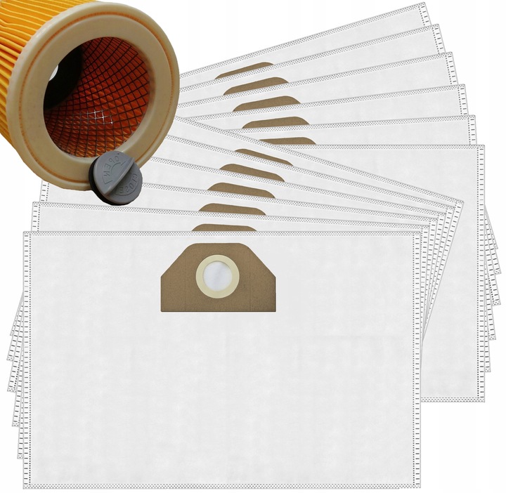 12x WORKI FILTR DO ODKURZACZA KARCHER WD3 KWD3 WD2 PLUS SE4001 V-17