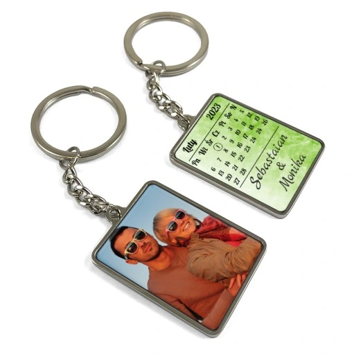 Brelok Do Kluczy Breloczek 2 Strony Data Kalendarz Zdjęcie Napis Dla Par