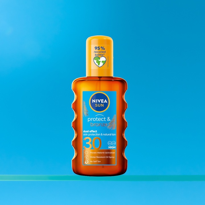 NIVEA SUN Protect & Bronze Olejek do opalania w spray'u SPF30, 200 ml