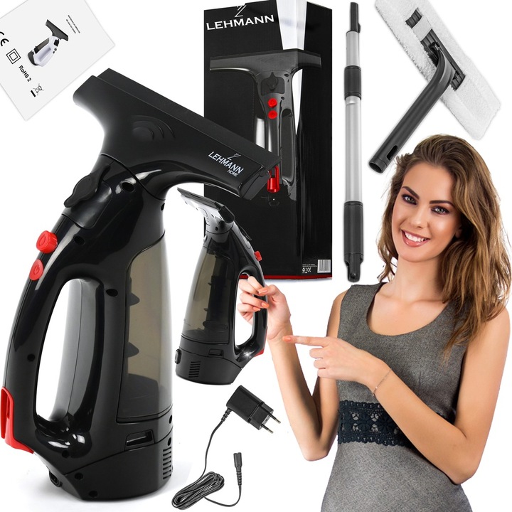 MYJKA DO OKIEN SZYB AKUMULATOROWA TELESKOP WYSOKIE OKNA + 1L PŁYNU DO