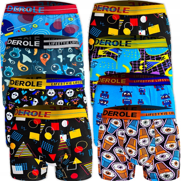 BOKSERKI MĘSKIE BAWEŁNIANE ŚMIESZNE PESAIL ZESTAW 7-PAK L