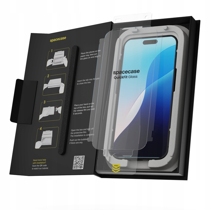SZKŁO HARTOWANE DO IPHONE 16 PRO MAX Z APLIKATOREM QUICKFIT - 2 SZTUKI