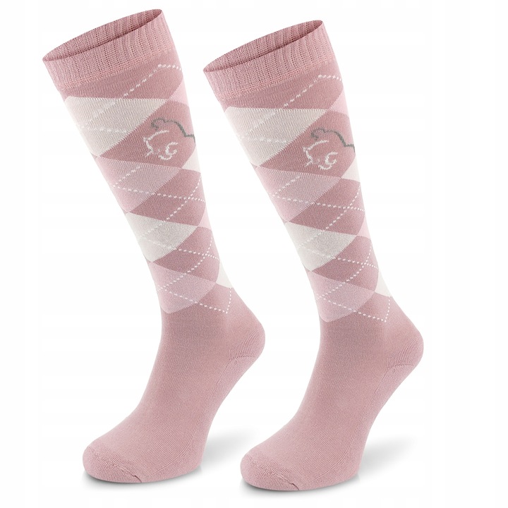 Skarpety jeździeckie w romby podkolanówki na konie 80% bawełny Comodo