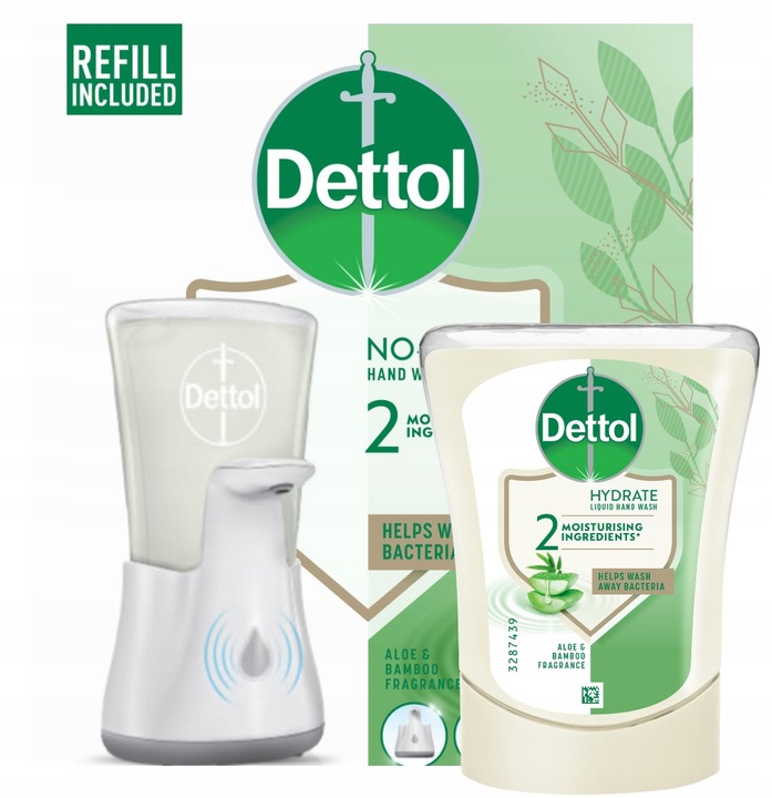 DETTOL Bezdotykowy Aplikator do Mydła w Płynie Wkład Komplet