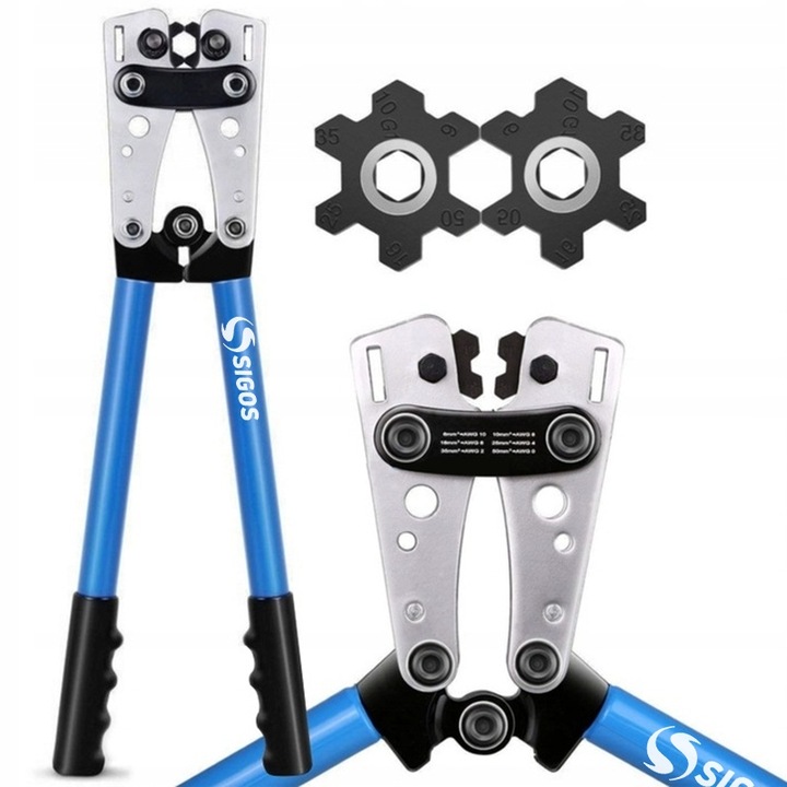 ZACISKARKA KOŃCÓWEK KABLI PRZEWODÓW PRASKA TULEJKI 390 mm 6-50mm2