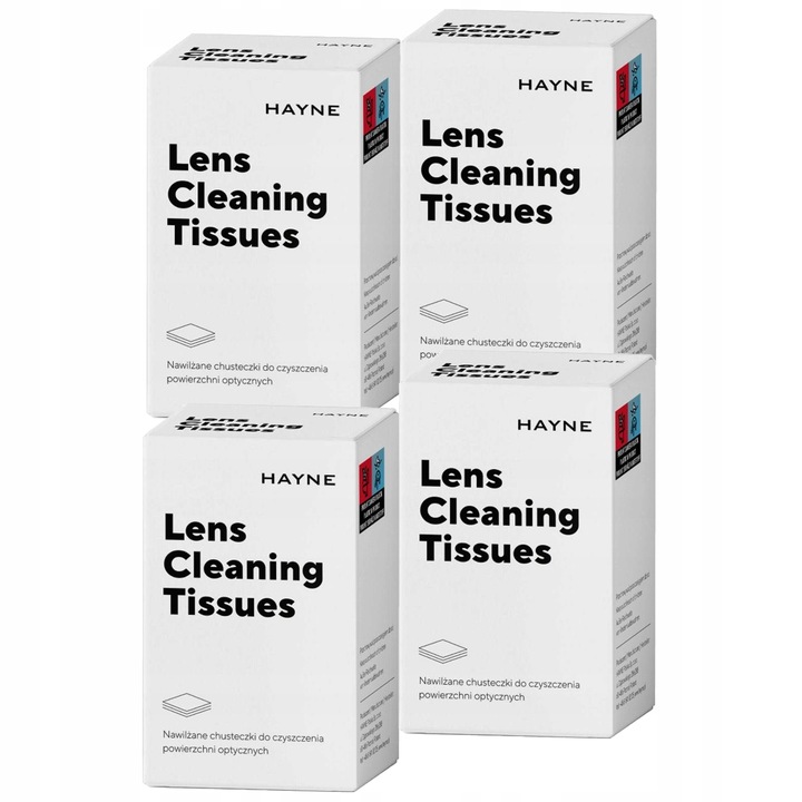 CHUSTECZKI HAYNE NAWILŻANE DO OKULARÓW EKRANÓW PROFESJONALNE 4 x 30 SZTUK