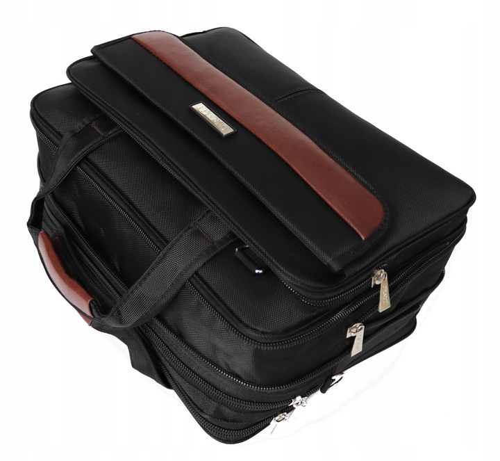 DUŻA TORBA MĘSKA DWUKOMOROWA DO PRACY NA RAMIĘ A4