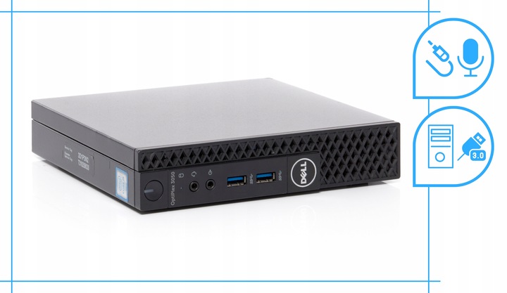 Komputer Dell Optiplex 3050 Micro i5 6GEN 8GB 256GB SSD Win10 Pro Mały Mini