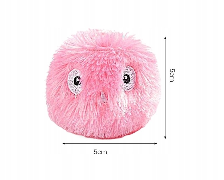 Piłka piłeczka interaktywna dla kota pluszowa różowa R17 zabawka Ćwierka