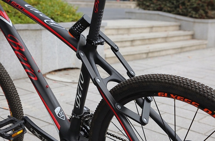 ZAPIĘCIE ROWEROWE DO ROWERU SKŁADANE BLOKADA SZYFR UTWARDZANA STAL