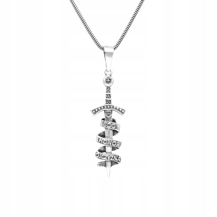 Wisior miecz Bóg Honor Ojczyzna