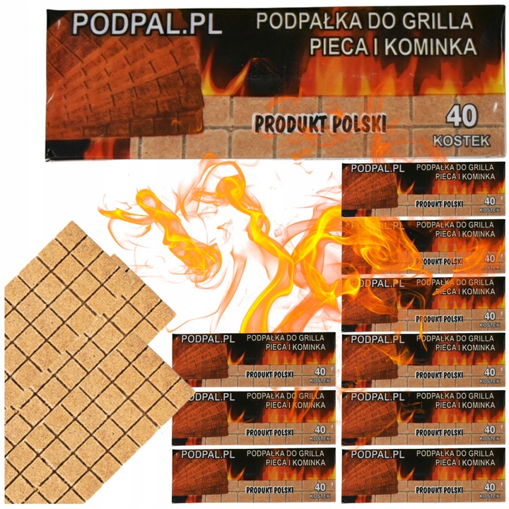 400 KOSTEK PODPAŁKA DO GRILLA WYDAJNA DO PIECA KOMINKA EKOLOGICZNA