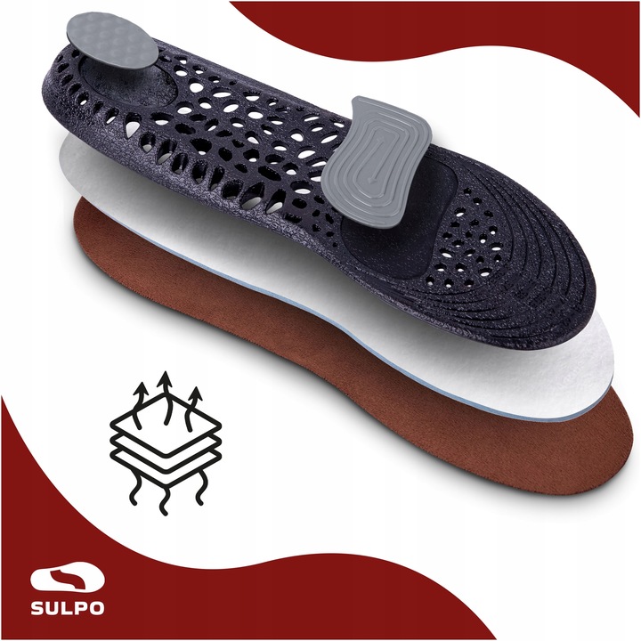 Żelowe wkładki amortyzujące przeciwpotne miękkie