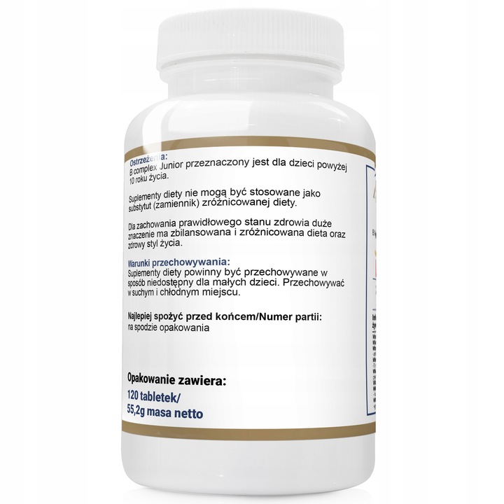 WITAMINA B Complex JUNIOR DO SSANIA DLA DZIECI 120