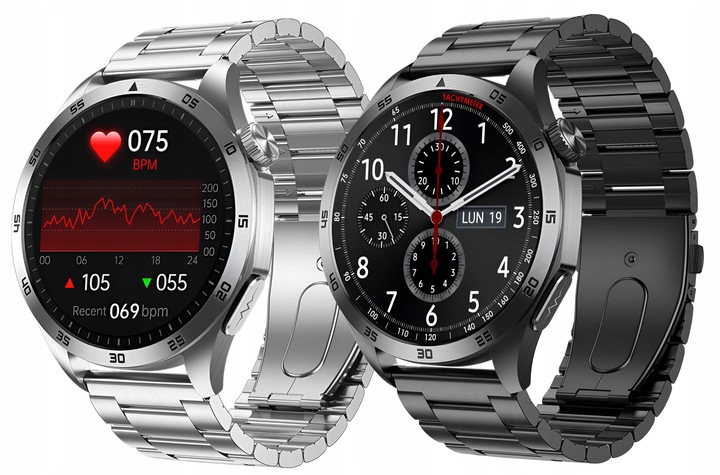 ZEGAREK MĘSKI SMARTWATCH DLA SENIORA EKG POMIAR CUKRU CIŚNIENIE TEMPERATURA