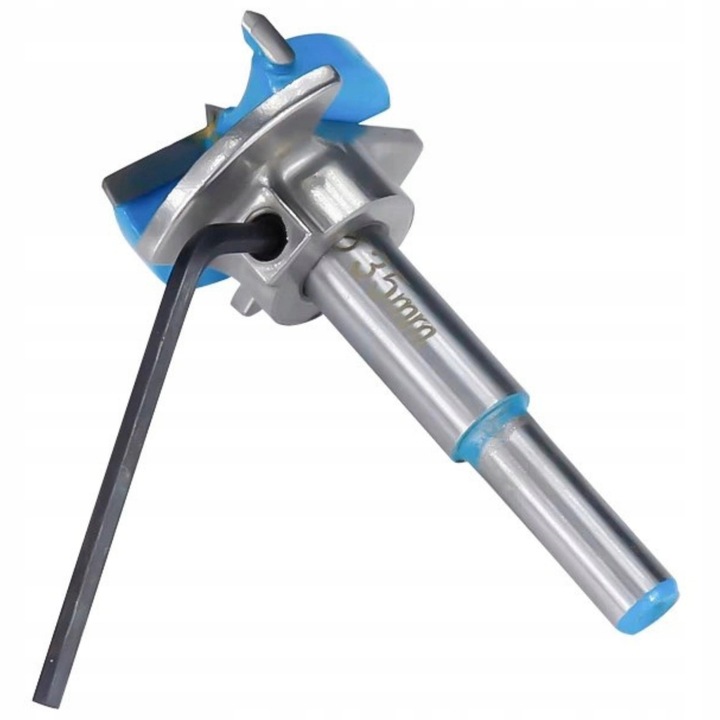 FREZ PUSZKOWY 40mm z WIDIĄ OGRANICZNIKIEM WIERTŁO DO DREWNA POD ZAWIAS