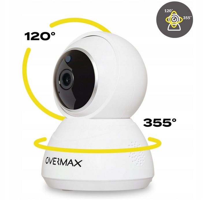 BEZPRZEWODOWA KAMERA IP MONITORINGU OBROTOWA WIFI FULLHD MIKROFON GŁOŚNIK