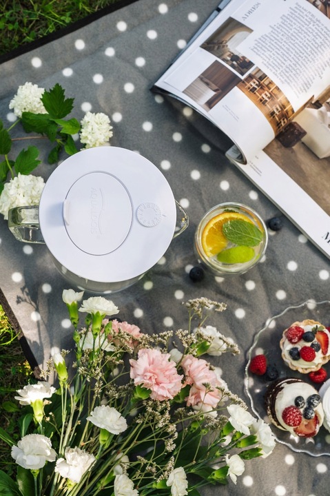 DZBANEK FILTRUJĄCY SZKLANY ETIUDA BIAŁY + 2 WKŁADY PURE+ AQUALOGIS