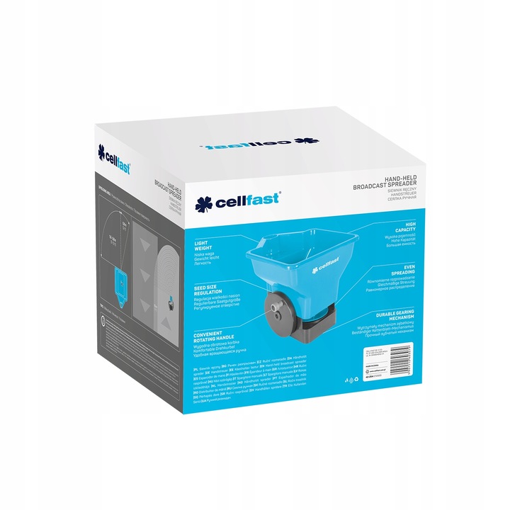 Siewnik Ręczny 3 l Do Trawy Nawozu Soli Ogrodowy Z Regulacją i Korbką