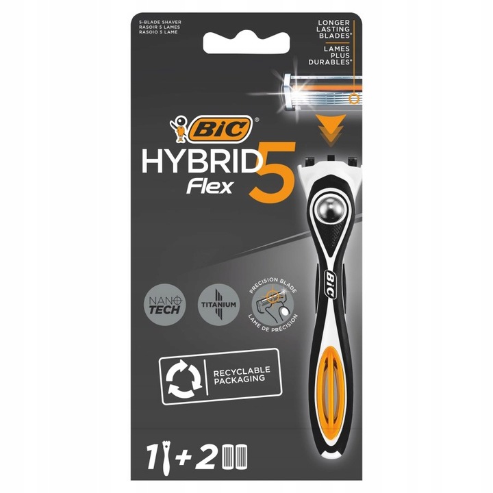 BIC Hybrid 5 Flex Maszynka do Golenia + 6 wkładów