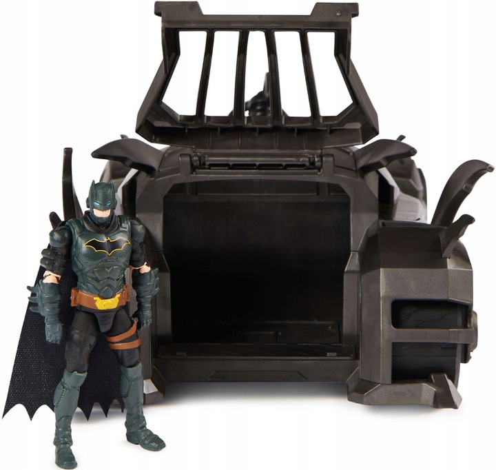 DC COMICS POJAZD BATMOBILE Z WYRZUTNIĄ + FIGURKA LALKA BATMAN 10 CM ZESTAW