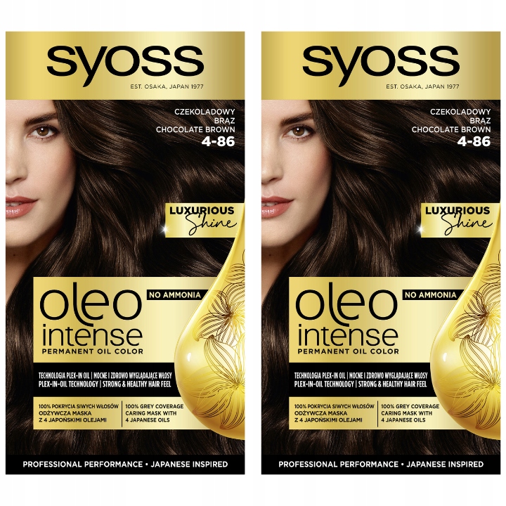 Syoss Oleo Farba do włosów czekolada brąz 4-86 x 2