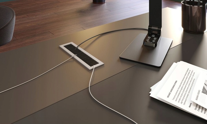 Przepust kablowy MERIDA do biurka do kabli 51x180 GTV czarny