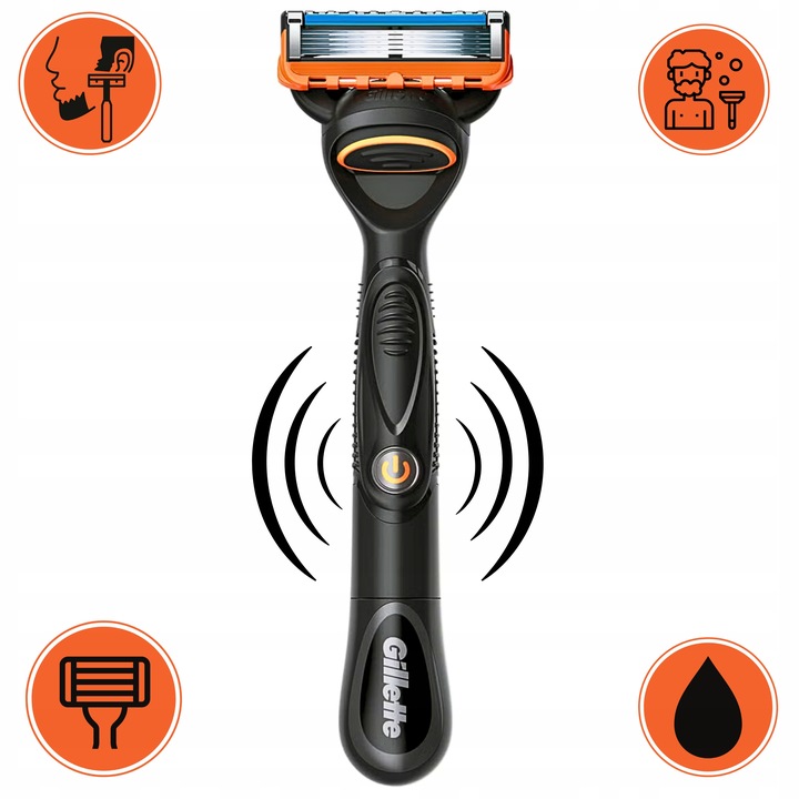 Gillette Fusion 5 ostrza x 5 plus maszynka do golenia Fusion Power zestaw