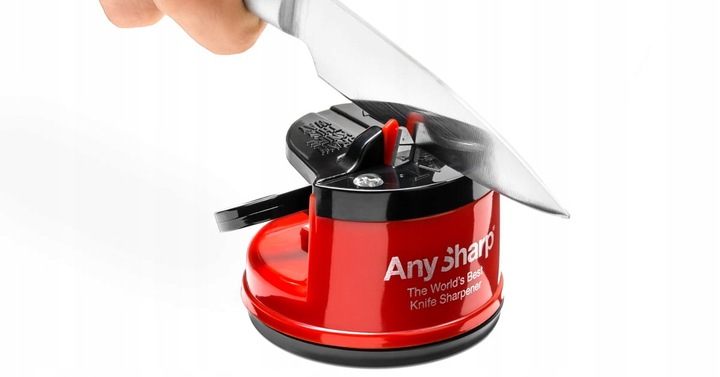 Ostrzałka do noży osełka AnySharp Classic Red