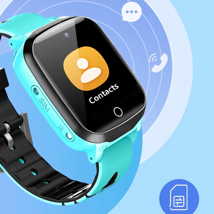 SMARTWATCH ZEGAREK DLA DZIECI ROZMOWY POŁĄCZENIA SIM APARAT GRY MENU POLSKI