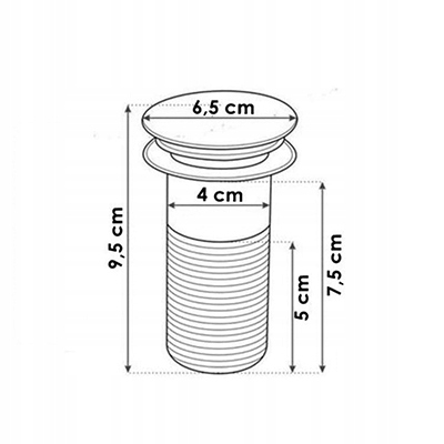VELDMAN Korek klik-klak czarny mat BEZ PRZELEWU BLACK MAT