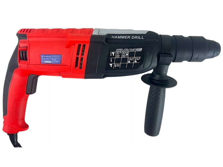 MŁOTOWIERTARKA MŁOT UDAROWY WIERTARKA Z UDAREM 2950W SDS+ 4,8J WIERTŁA