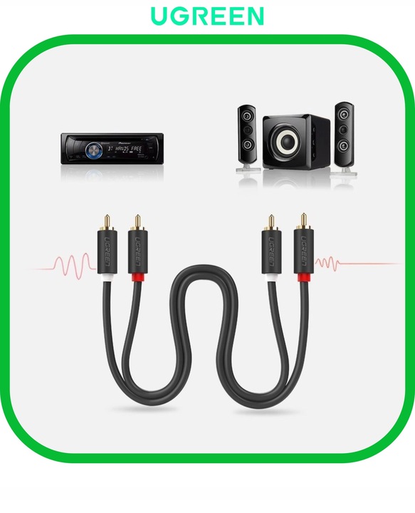 Kabel Przewód Audio Wtyk 2x RCA do 2xRCA Chinch STEREO 3M Pozłacany