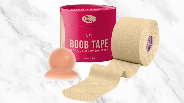 TAŚMA MODELUJĄCA PODNOSZĄCA BIUST Z NASUTNIKAMI BOOB CURETAPE 5CMX5M BEŻOWY