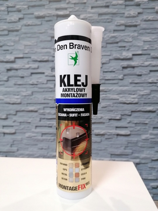 Klej Montażowy Montagefix-MX DEN BRAVEN Biały do kasetonów paneli ściennych