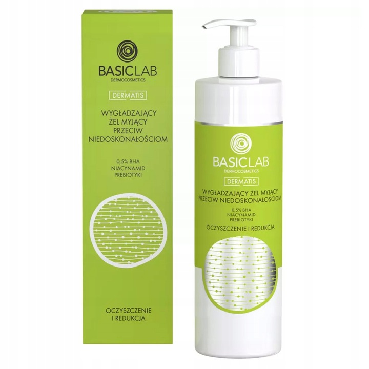 BasicLab Żel Myjący Przeciw Niedoskonałościom, Żel Wygładzający do