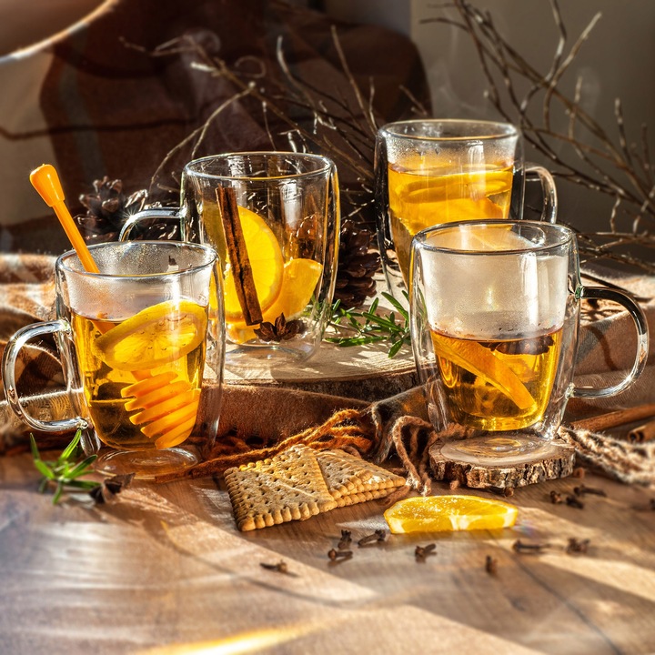 SZKLANKI TERMICZNE DO KAWY HERBATY LATTE 350ml KUBKI PODWÓJNE ŚCIANKI 2 szt