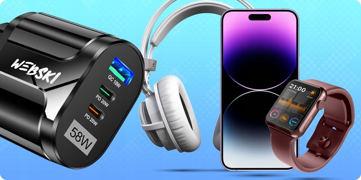 SIECIOWA ŁADOWARKA 3 PORTY USB 58W 2xUSB-C PD 20W +USB QuickCharge 3.0 18W