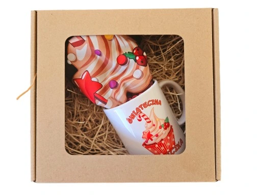 PREZENT ZESTAW DLA ŻONY DZIEWCZYN ŚWIĄTECZNY KUBEK+ KOSZULKA POD choinkę