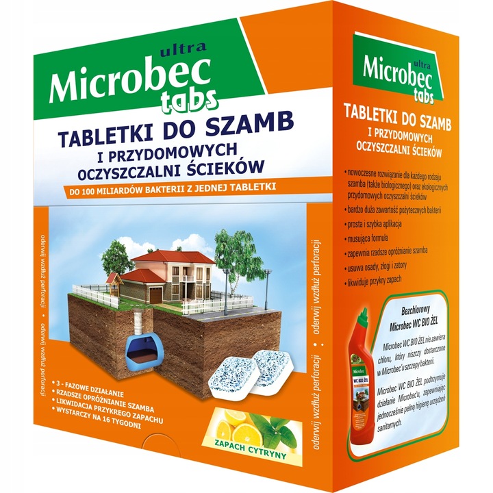 MICROBEC TABLETKI DO SZAMB I OCZYSZCZALNI ŚCIEKÓW