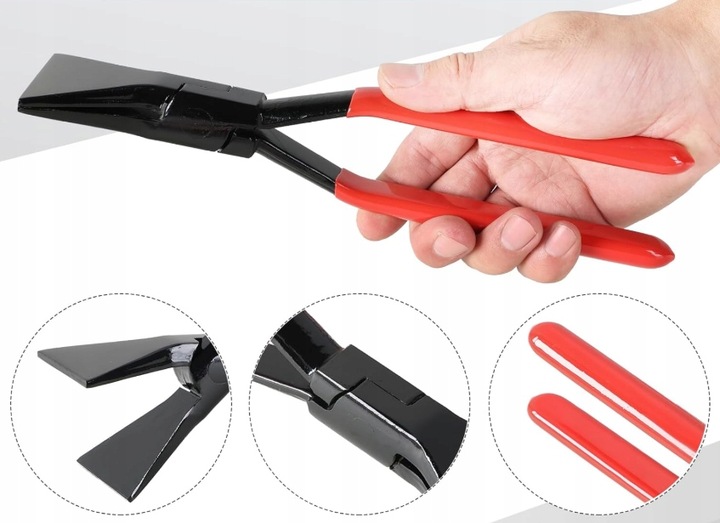 ZESTAW DEKARSKIE SZCZYPCE KLESZCZE GIĘCIA BLACH 275MM PROSTE ODGIĘTE 3