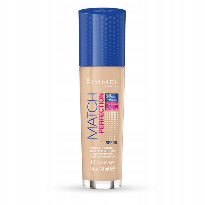 Rimmel London Match Perfection SPF20 30 ml dla kobiet Podkład 101 Classic I
