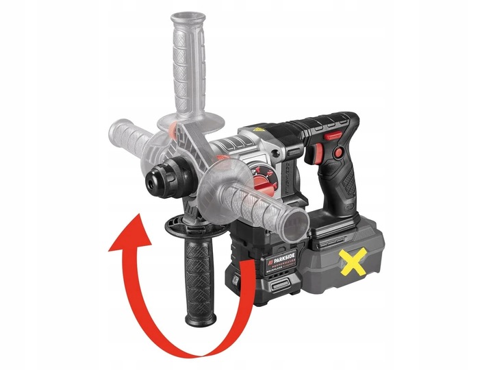 MŁOTOWIERTARKA AKUMULATOROWA PARKSIDE PKHAP A1 SDS+ MŁOT UDAROWY +