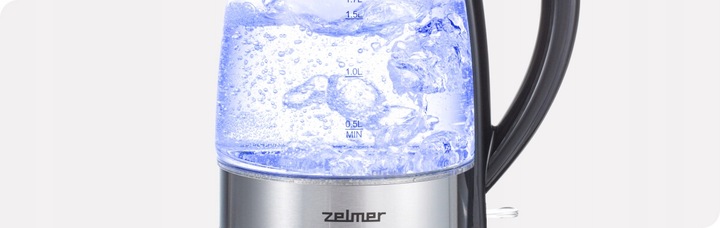 Czajnik Bezprzewodowy Szklany Elektryczny ZELMER ZCK8011 1,7L