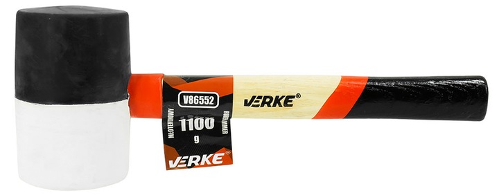 MŁOTEK GUMOWY BRUKARSKI BLACHARSKI DO KOSTKI 1100g TRZONEK DREWNIANY